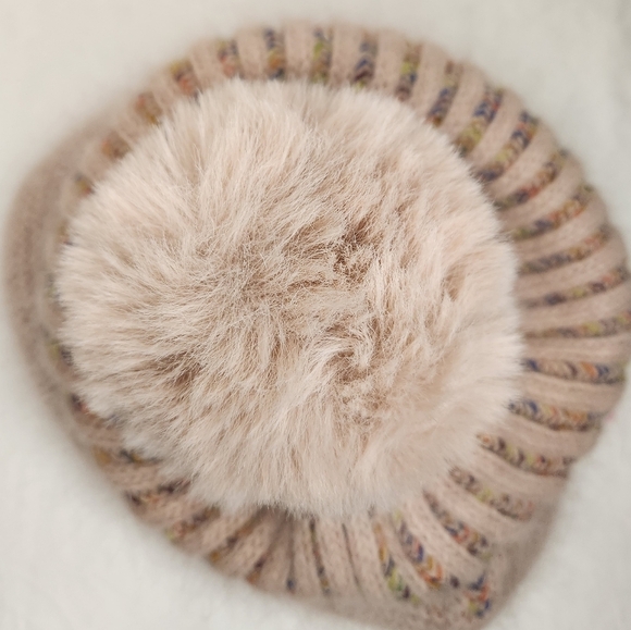 Pink Rainbow Stripe Knit Toque - Picture 4 of 8